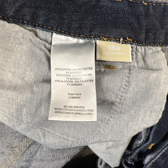 EUC! Michael Kors Women's Jeans 18W Blue Dark Wash Denim Logo - Picture 6 of 8